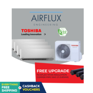 TOSHIBA YOUME 2.0 SERIES SYSTEM 4 R32 GAS (INSTALLATION INCLUDED FREE UPGRADED MATERIALS)