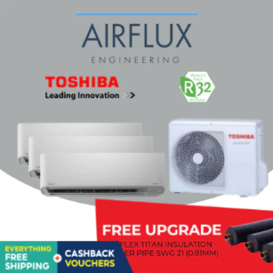 TOSHIBA YOUME 2.0 SERIES SYSTEM 3 R32 GAS (INSTALLATION INCLUDED FREE UPGRADED MATERIALS)