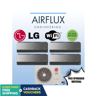 LG BLACK ARTCOOL SYSTEM 4 NEW R32 MODEL WITH FREE UPGRADED MATERIAL