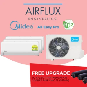 AIRCON - MIDEA SYSTEM 3 ALL EASY PRO - NEW R32(INCLUDED FREE UPGRADED MATERIALS)