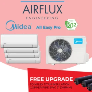 AIRCON - MIDEA SYSTEM 4 ALL EASY PRO - NEW R32(INCLUDED FREE UPGRADED MATERIALS)