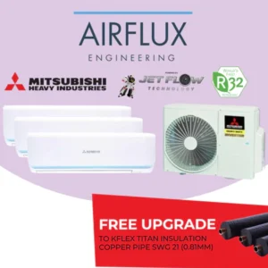 Mitsubishi Heavy Industries - Aircon System 3 - Rocket Series with Built-In-WIFI + Upgraded Material